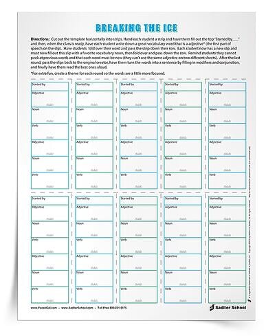This next back-to-school activity for middle school students is a bit goofy, but it encourages the use of vocabulary and creates the positive community atmosphere that is so important in our classrooms. Students will be completing sentences one (vocabulary) word at a time with hilarious results!