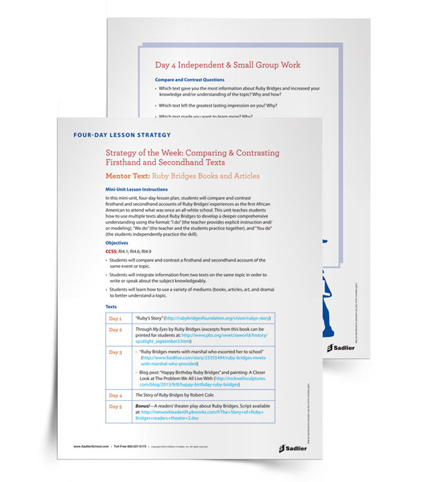 Printable Reading Comprehension Lesson Plans For Grades 3 6