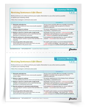 5 Tips for Revising Sentences Tip Sheet