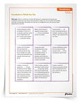 <em>Vocabulary Think-Tac-Toe</em> Activity
