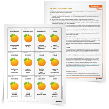 Here are additional vocabulary games you can print for free and play in your classroom!
