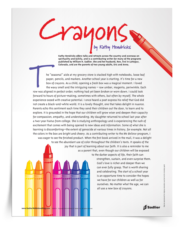 “Crayons” An Article for Parents