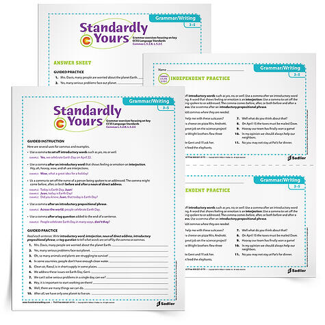 Give your students practice using commas correctly when writing. With the More Commas Grammar Activity your students will get the reinforcement they need to identify comma use and apply it in their writing.