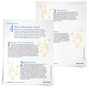 The 4 Steps of Canonization Faith Fact