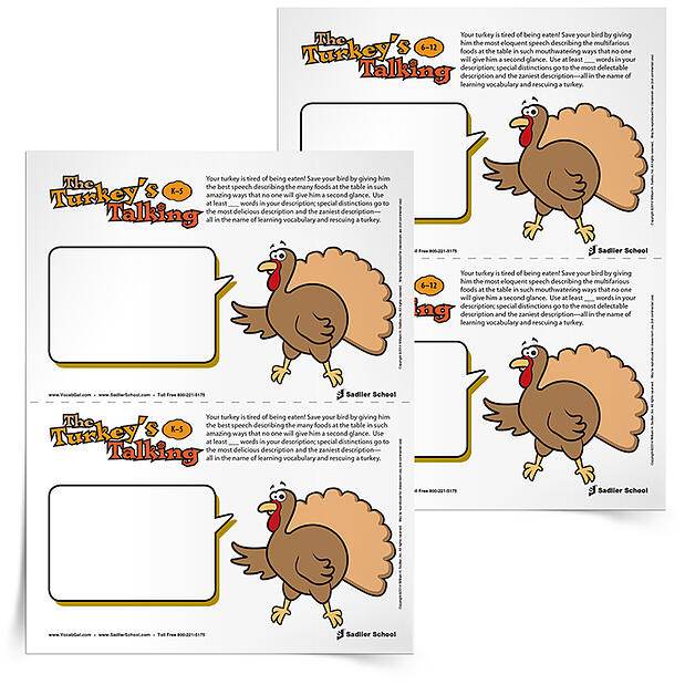 How can a turkey get out of Thanksgiving without being eaten? By describing how delicious all the other foods at the table are, of course!