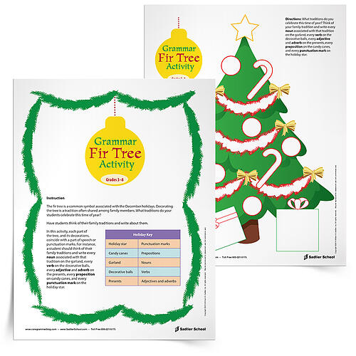 Writing about holidays in December may not be an original concept, but it is fun for students! With the Grammar Fir Tree Writing Activity students will write about traditions while focusing on key grammar elements.