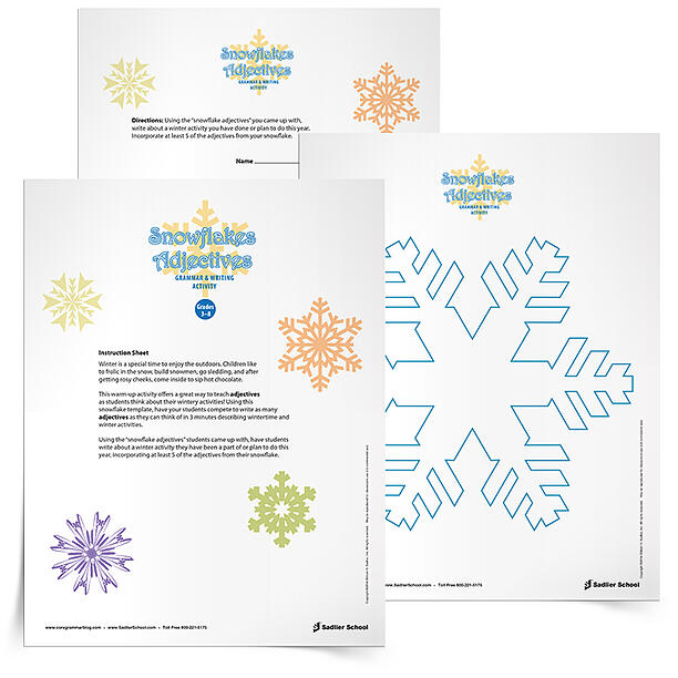 snowflake-adjectives-activity