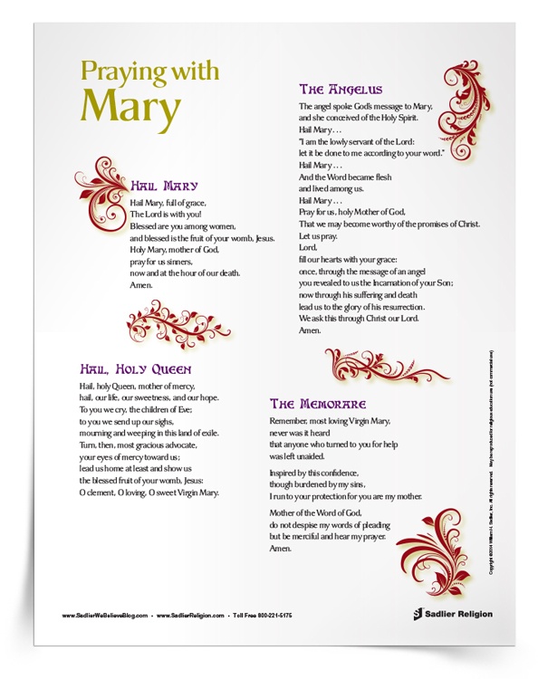 Resources for the Month of Mary – Free Printable Mary, Mother of God ...