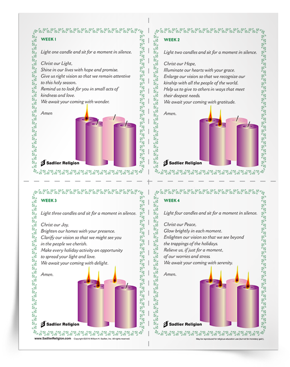 Printable Advent Wreath Prayers