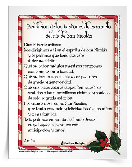 Bendición de los bastones de caramelo del Día de San Nicolás