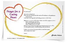 <em>Prayer for a Caring Heart</em> Prayer Card