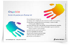 Estampa de Oración <em>Acción de gracias por el amigo</em>