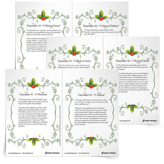 Download my reflections on the O Antiphons and incorporate them into your personal reflections, as well as into your family or class activities. These seven cards can be used on a day-to-day basis throughout the Octave of Advent! 