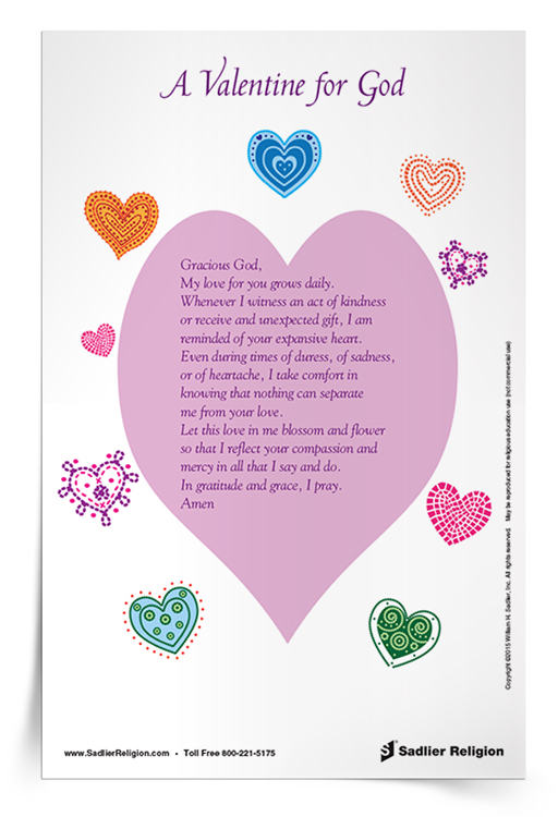 Reproducible Prayer Cards: A Valentine for God