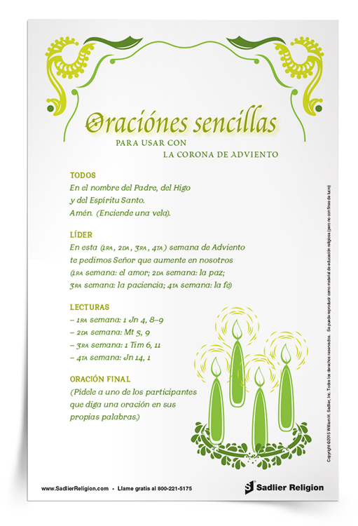 Oraciones de Adviento y actividades para niños