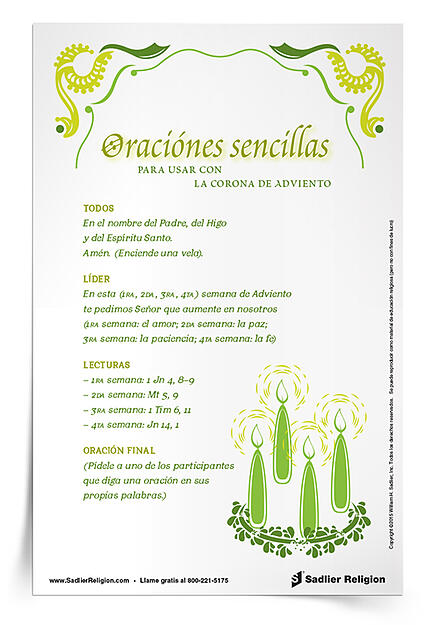 En este tiempo de Adviento pongamos toda nuestra fe y nuestro entusiasmo a la memoria de la gloriosa venida de Nuestro Señor Jesucristo, y juntos podamos celebrar este sagrado momento. Descargue la Estampa de oración Oraciones sencillas y junto a su familia órenla con alegría.
