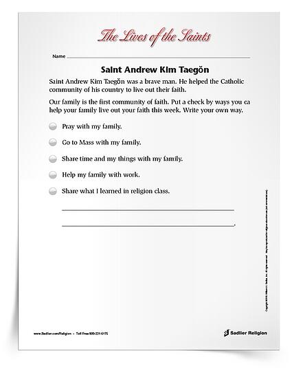 Diversity Resources for Catechesis - Saint Andrew Kim Taegon 