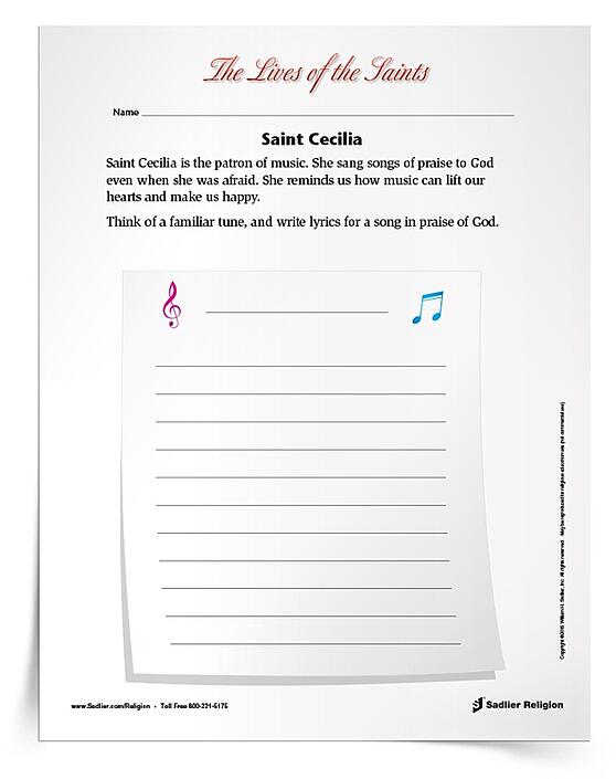 Download a primary or intermediate activity in English for Saint Cecilia to share with your students on November 22nd.  
