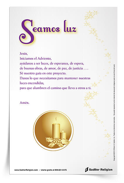  Descargue la Estampa de oración Seamos luz y compártala con su comunidad.