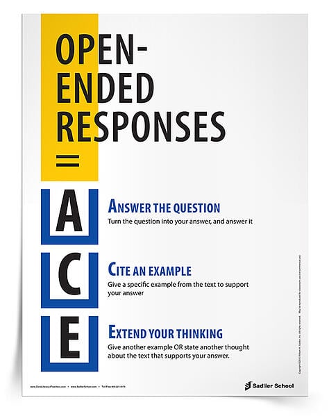 Help students remember how to answer open-ended responses with the ACE Open-Ended Responses Tip Sheet. 