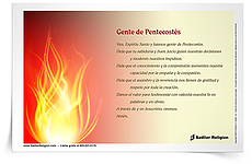 Estampa de oración <em>Gente de Pentecostés</em>