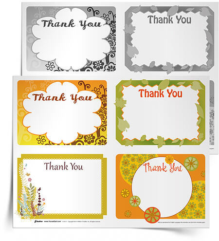 Have students express thanks this November while using vocabulary words! This simple writing activity challenges students to write four “thank you” messages to hand out to people at school.