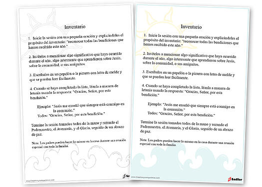 Catholic-Worksheet-Inventario