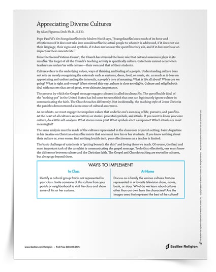 Diversity Resources for Catechesis - Diverse Cultures