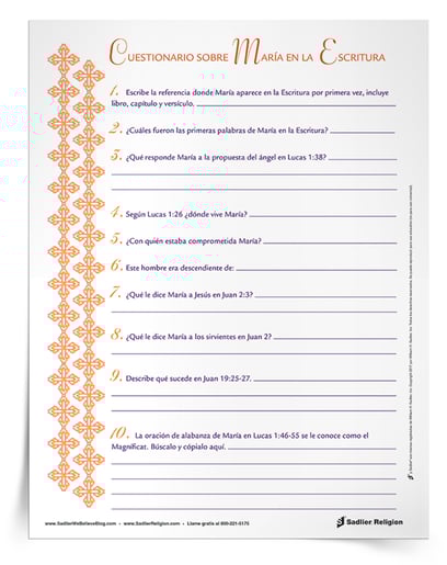 Actividad- Escrituras sobre María, Madre de Dios