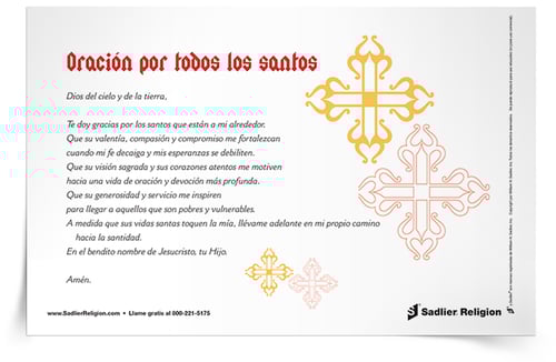 ¡Descargue una Oración por Todos los Santos y compártala con los estudiantes!