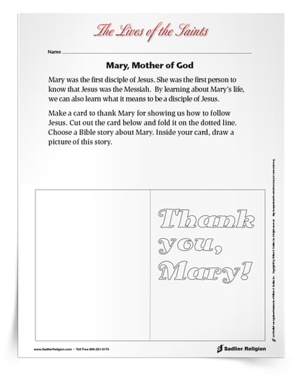 January Feast Days - Mary Mother of God