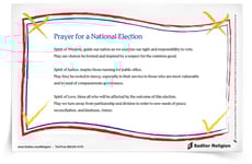 <em>Prayer for a National Election</em> Prayer Card