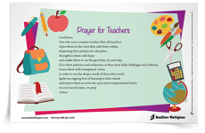 <em>Prayer for Teachers</em> Prayer Card