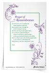 <em>Prayer of Remembrance</em> Prayer Card