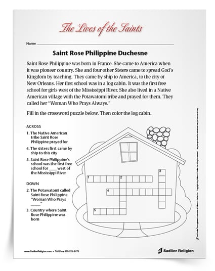 November Saint Feast Days - Saint Rose Philippine Duchesne