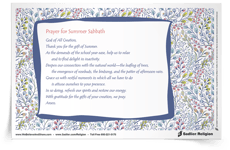 <em>Prayer for Summer Sabbath</em> Prayer Card