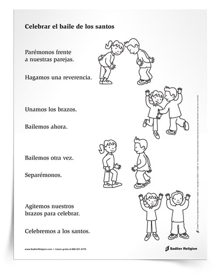 Celebre la actividad de baile de los santos
