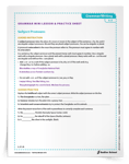 <em>Subject Pronouns </em>Mini Lesson & Practice Sheet