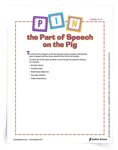 <em>Pin the Part of Speech on the Pig</em> Grammar Game