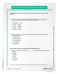 <em>SAT Grammar Practice Worksheet: Sentence Completion</em>