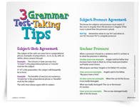 <em>3 Grammar Test-Taking Tips</em> Reference Sheet