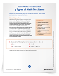 <em>Test-Taking Strategies for Math</em> Tip Sheets