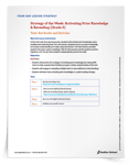 <em>Activating Prior Knowledge</em> Strategy Lessons