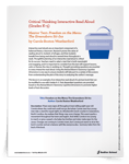 Critical Thinking Interactive Read Aloud of <em>Freedom on the Menu: The Greensboro Sit-Ins</em>