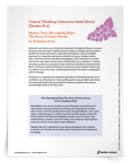 Critical Thinking Interactive Read Aloud of <em>Harvesting Hope</em>