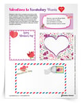 <em>Valentines to Vocabulary Words</em> Activity