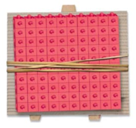 using-connecting-cubes-to-model-100-secure-rods-to-cardboard