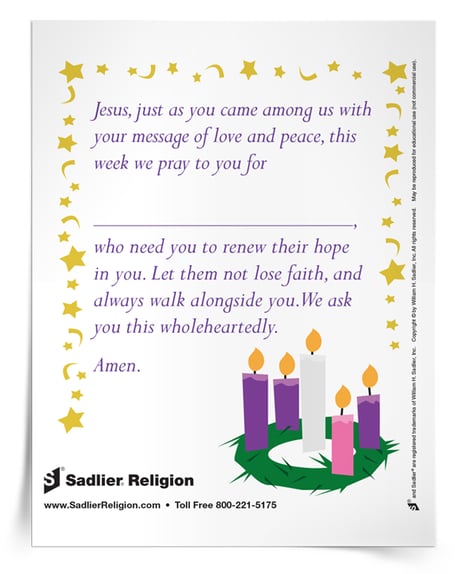 Download this small The Advent Wreath Activity, and practice it with your students, families or community.