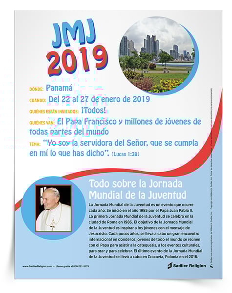 ¿Qué es la Jornada Mundial de la Juventud? Descargue la Minirevista de la Jornada Mundial de la Juventud con historia, información, una oración y actividades.