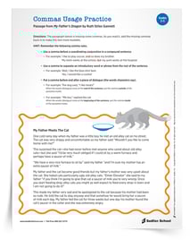 Commas Practice Grammar Worksheets Students Can Do At Home